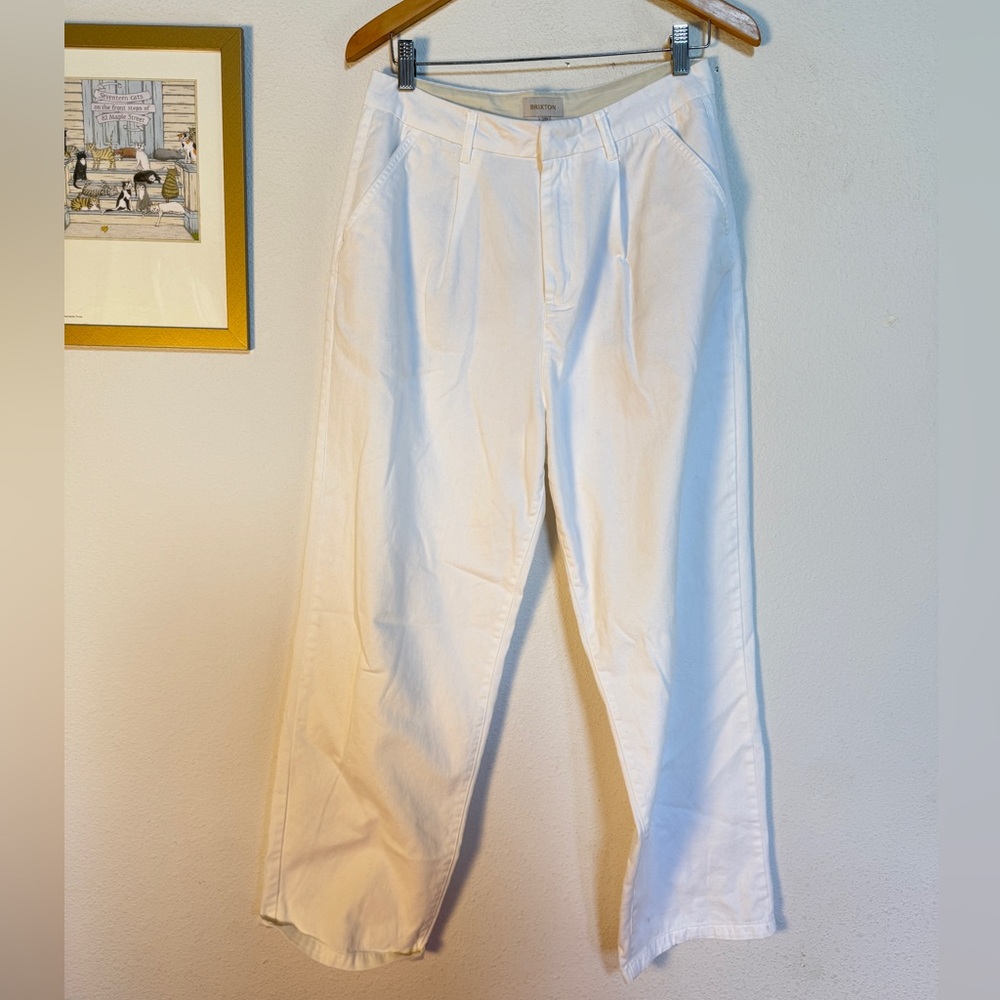 Brixton White Pleated Slacks - Women’s 28